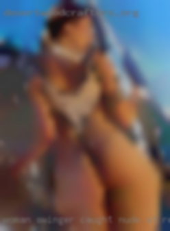 Woman swinger caught nude at real spa.